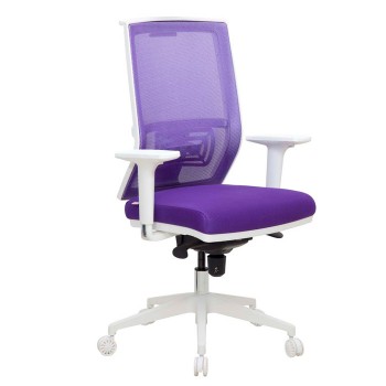 Beyaz Ofis Sandalyesi Ayarlı Kolçaklı Başlıksız FT 038