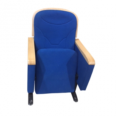 Konferans Sandalyesi Sırt ve kolçak Ahşap Mavi Casford