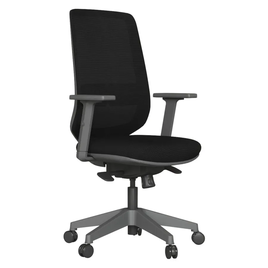 casella mbl 45 mabel çalışma / toplantı koltuğu — gri̇ gri̇ · plastik ayak · sabit kolçak